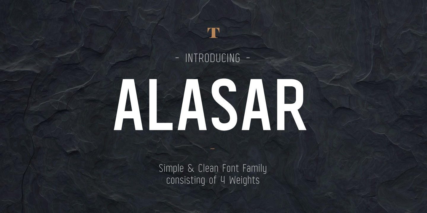 Пример шрифта Alasar